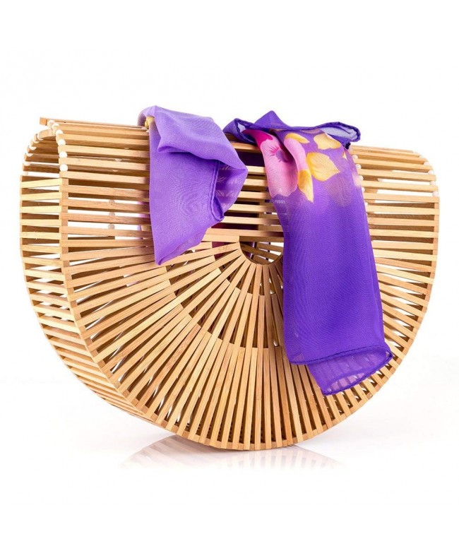 Womens Bamboo Handbag Handmade Clutch