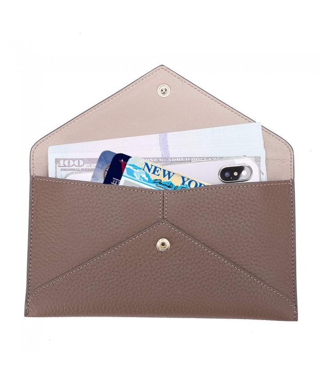 Womens Envelope Clutch Leather Organizer