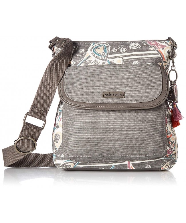 Sakroots Flap Crossbody Shadow Songbird