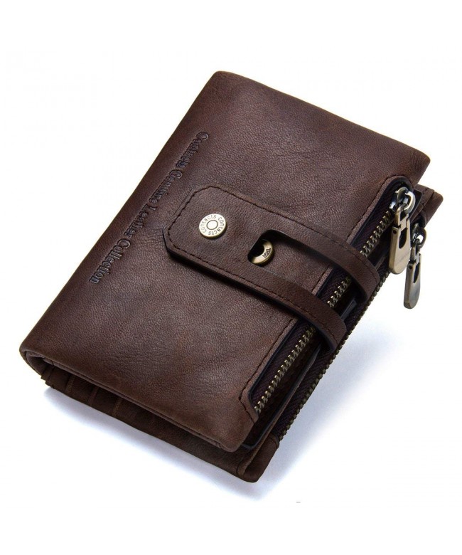 Contacts Genuine Leather Bifold Double