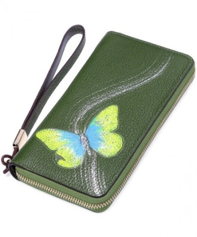 PIJUSHI Designer Genuine Leather Wristlet