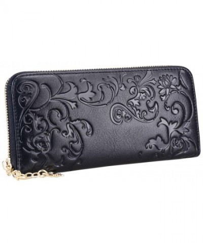 Womens Leather Wallets Holder Zippered