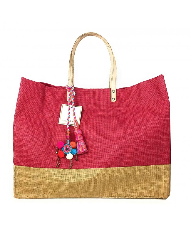 Maya Large Jute Tassel Tote