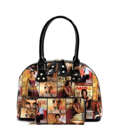 Magazine Collage Satchel Michelle Handbag