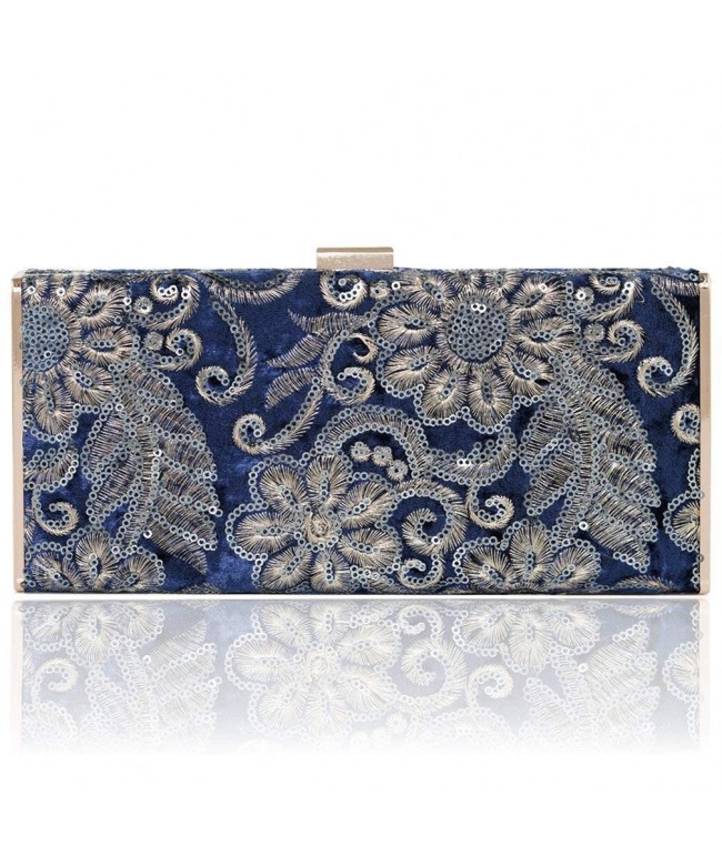 Womens Evening Embroidery Shining Handbag