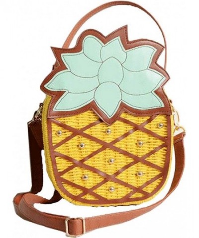 Buenocn pineapple Rattan Plaited Shoulder