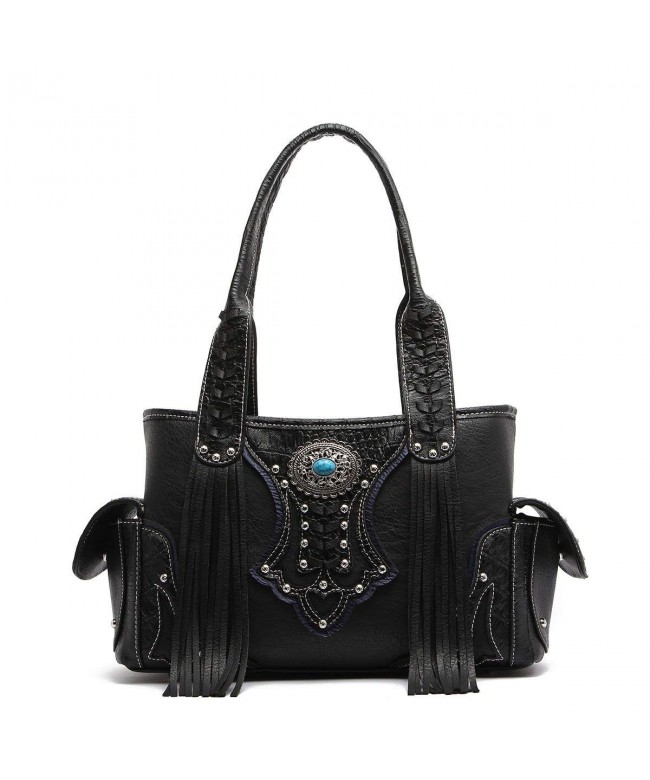 Western Handbag Embossed Concealed Shoulder